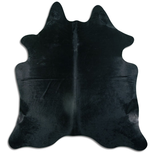 Black Cowhide Rug L