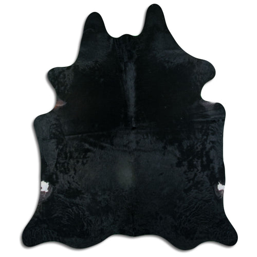 Black Cowhide Rug XXL