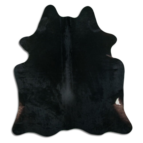 Black Cowhide Rug L