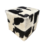 Cowhide ottoman | available in several colours