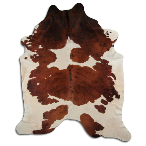 Brown & White Cowhide Rug XXXL