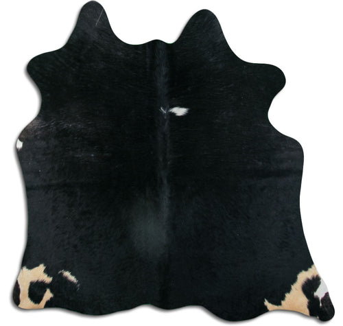 Black Cowhide Rug M