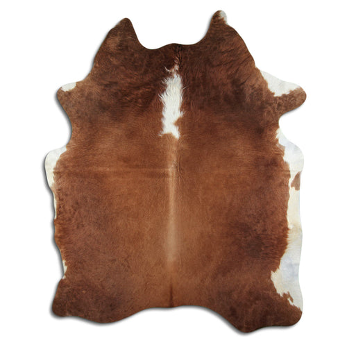 Brown & White Cowhide Rug XXL