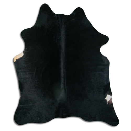 Black Cowhide Rug L