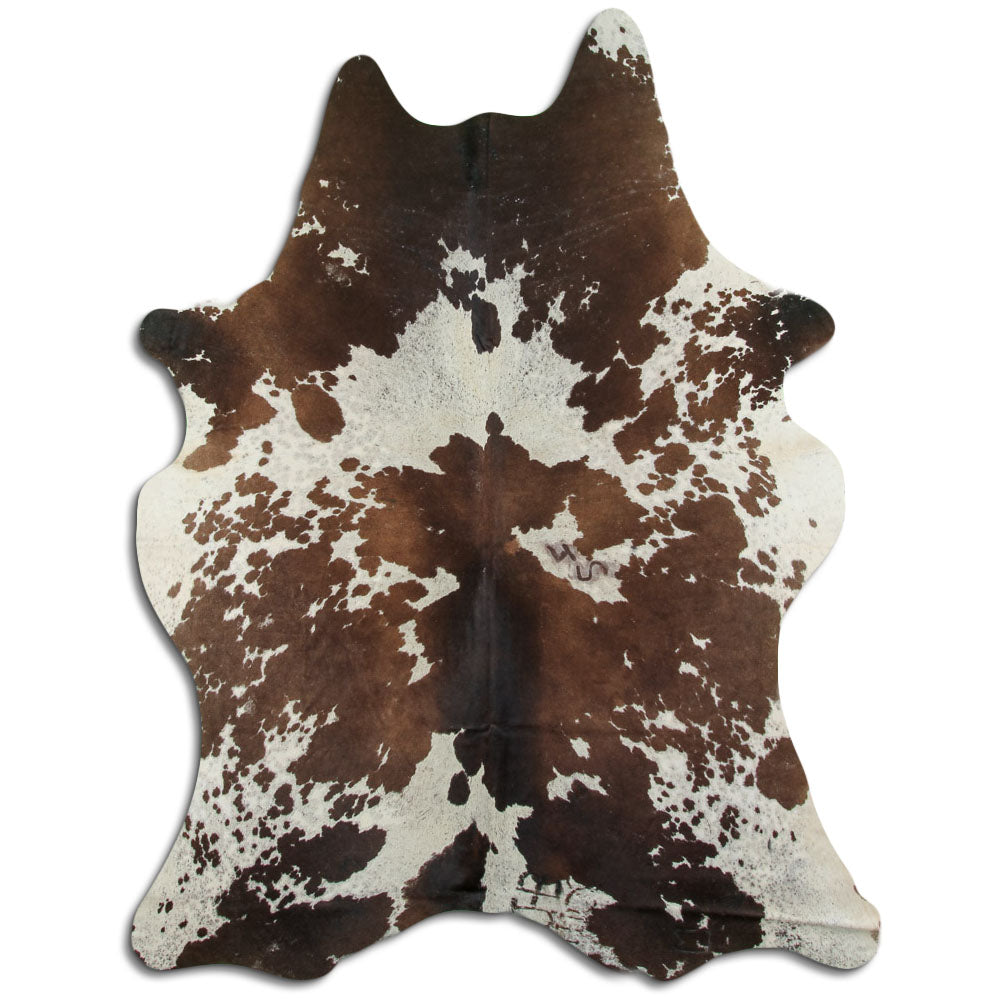 Brown & White Cowhide Rug XXL