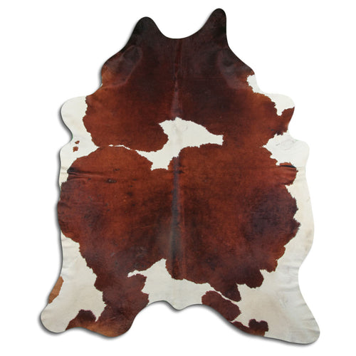 Brown & White Cowhide Rug XXXL