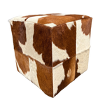 Cowhide ottoman | available in several colours