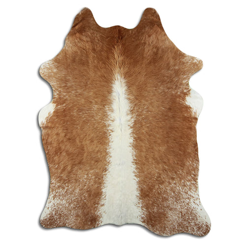 Brown & White Cowhide Rug L