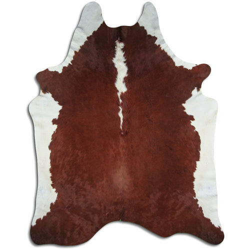 Brown & White Cowhide Rug XXXL