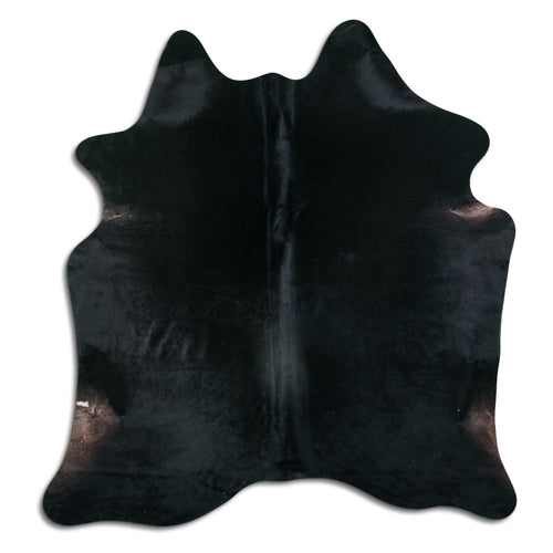 Black Cowhide Rug L