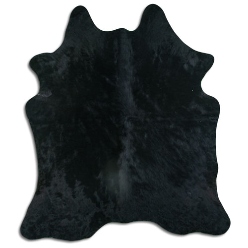 Black Cowhide Rug L
