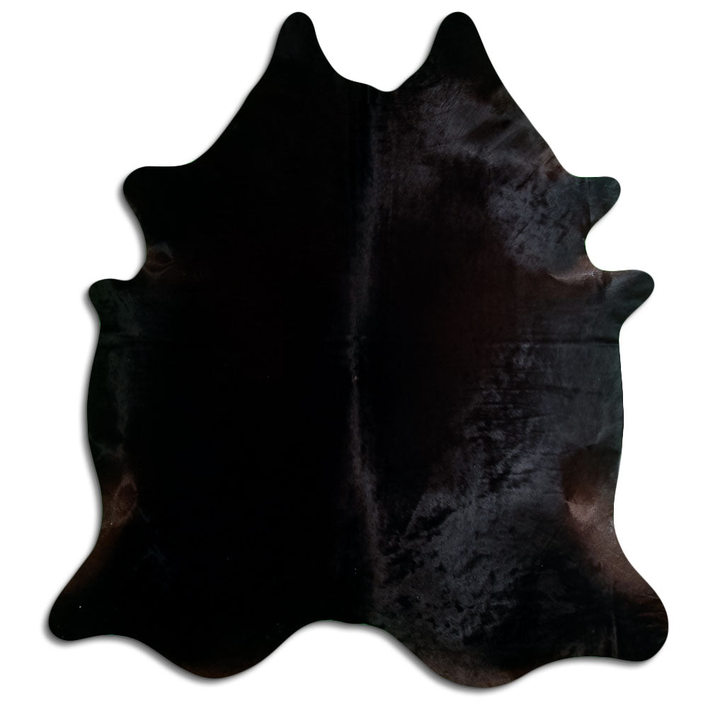 Black Cowhide Rug XXL