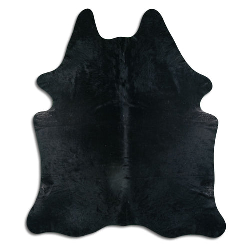 Black Cowhide Rug XXL