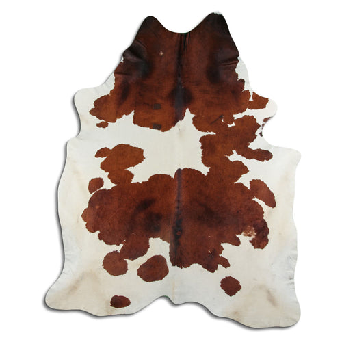 Brown & White Cowhide Rug XXL