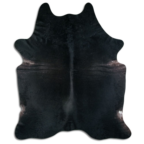 Black Cowhide Rug XXL
