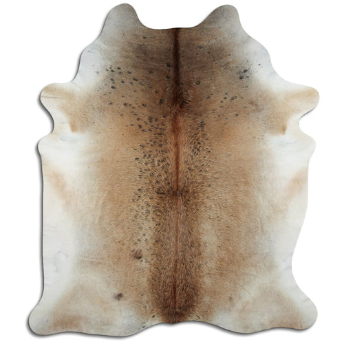 Tan Grey Cowhide Rug XXL