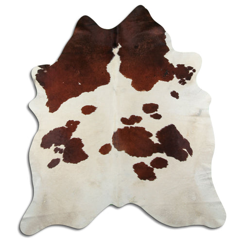 Brown & White Cowhide Rug XL