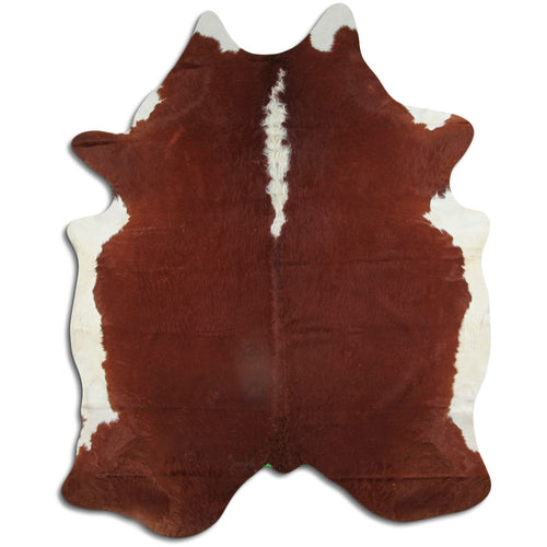 Brown & White Cowhide Rug XXL