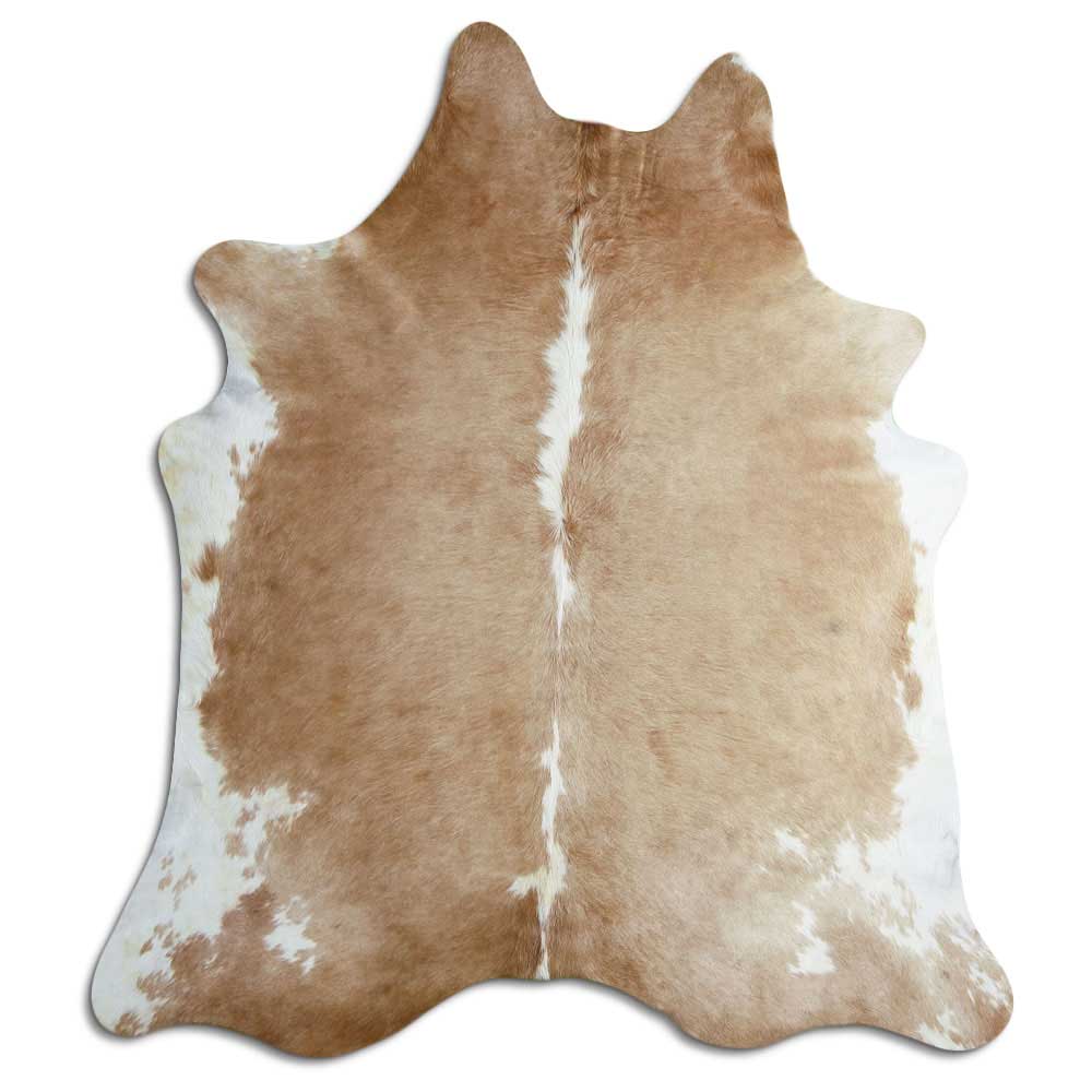 Brown & White Cowhide Rug XL
