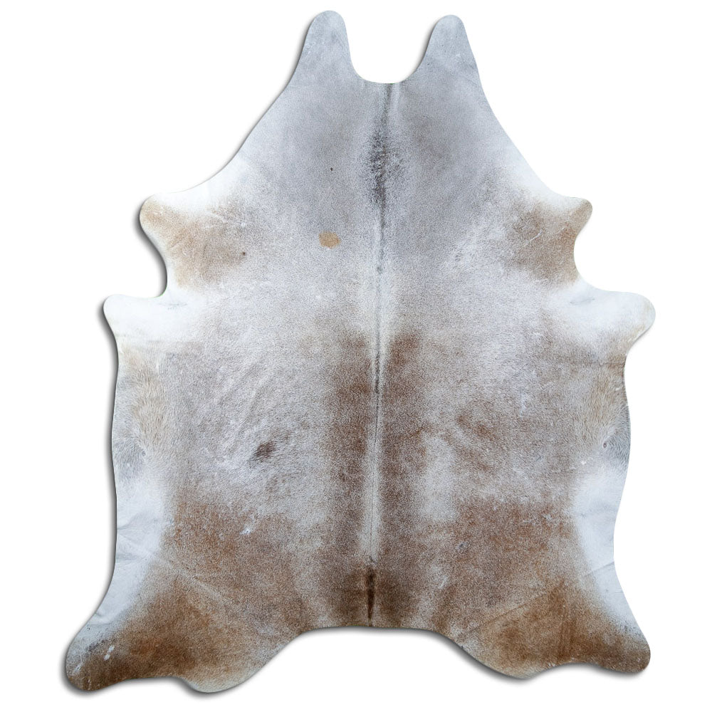 Tan Grey Cowhide Rug XXXL