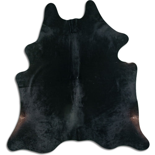 Black Cowhide Rug L