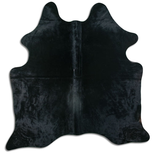 Black Cowhide Rug L