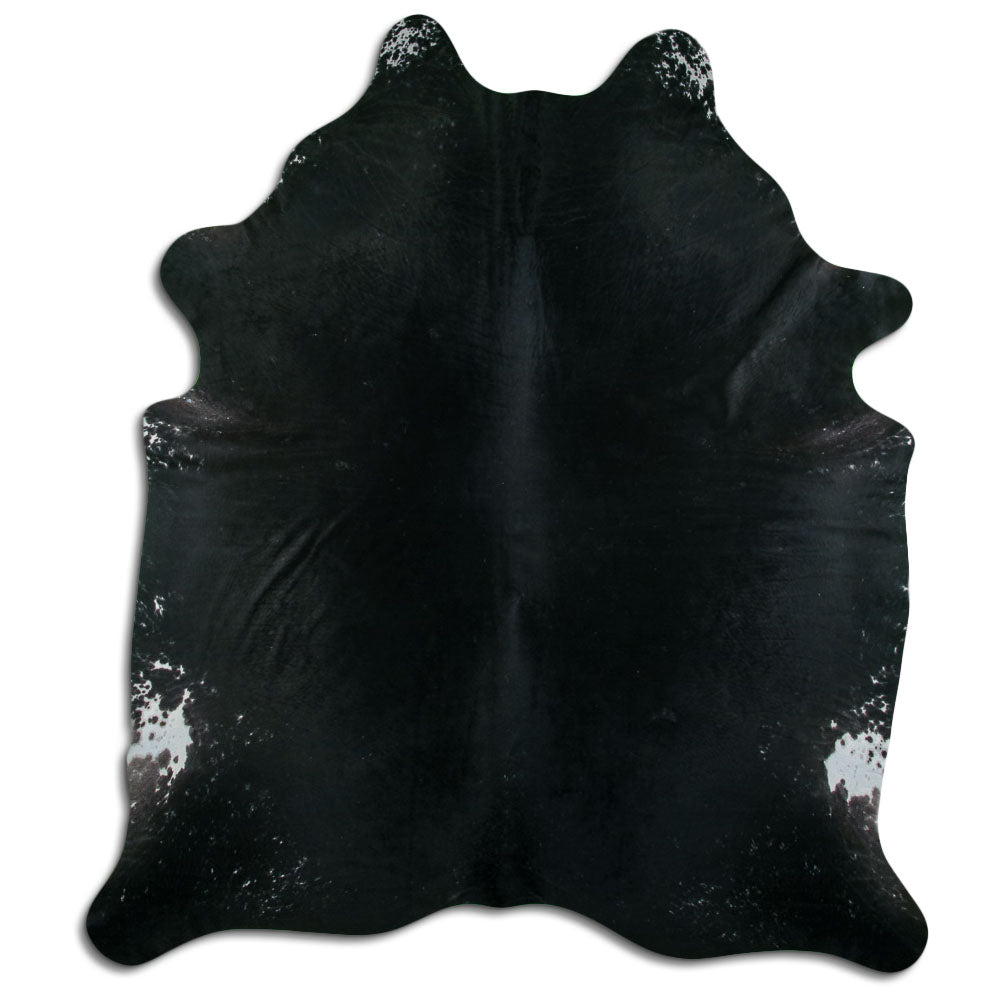 Black Cowhide Rug XXL