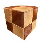 Cowhide ottoman | available in several colours