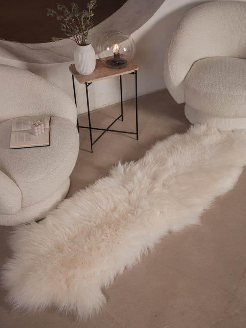 Double Sheepskin Rug White