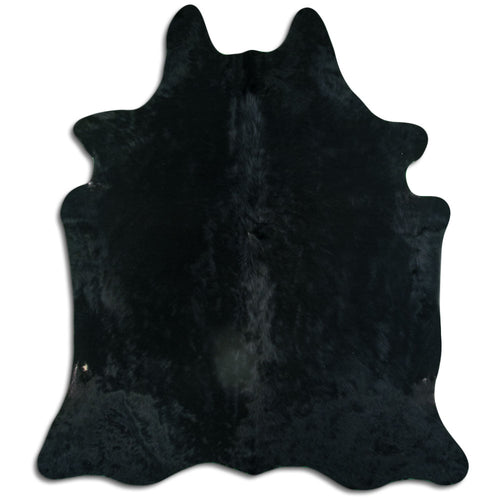 Black Cowhide Rug XXL