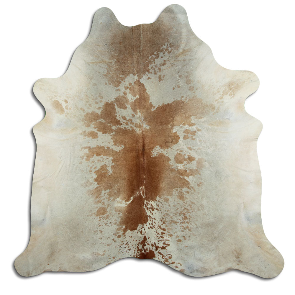 Brown & White Cowhide Rug XL