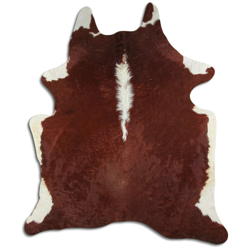 Brown & White Cowhide Rug XL