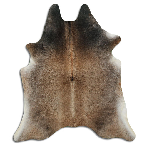 Tan Grey Cowhide Rug L