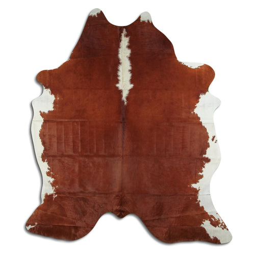 Brown & White Cowhide Rug XXL