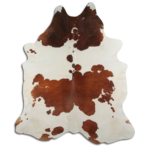 Brown & White Cowhide Rug XXL