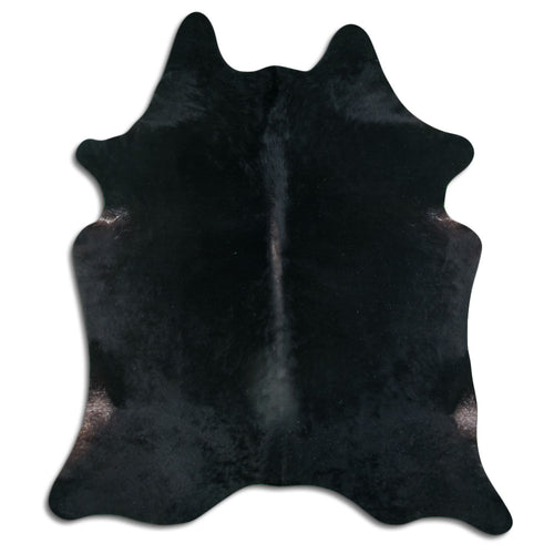 Black Cowhide Rug L