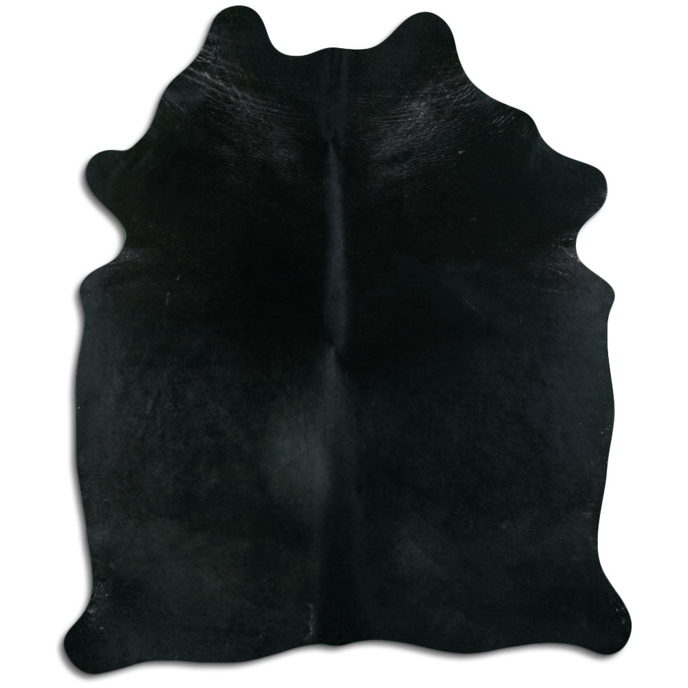 Black Cowhide Rug L