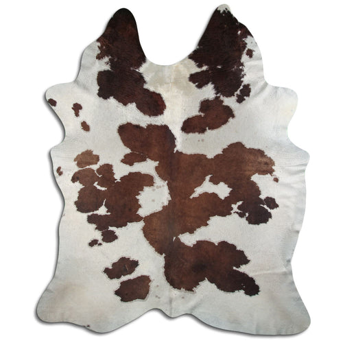 Brown & White Cowhide Rug XXXL