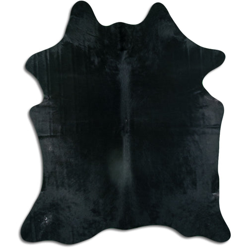 Black Cowhide Rug L