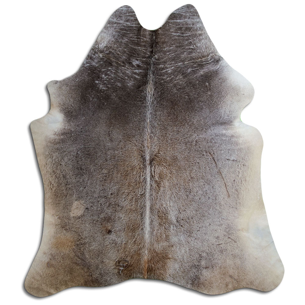Tan Grey Cowhide Rug XXL