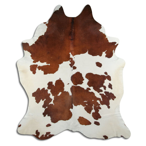 Brown & White Cowhide Rug XXL