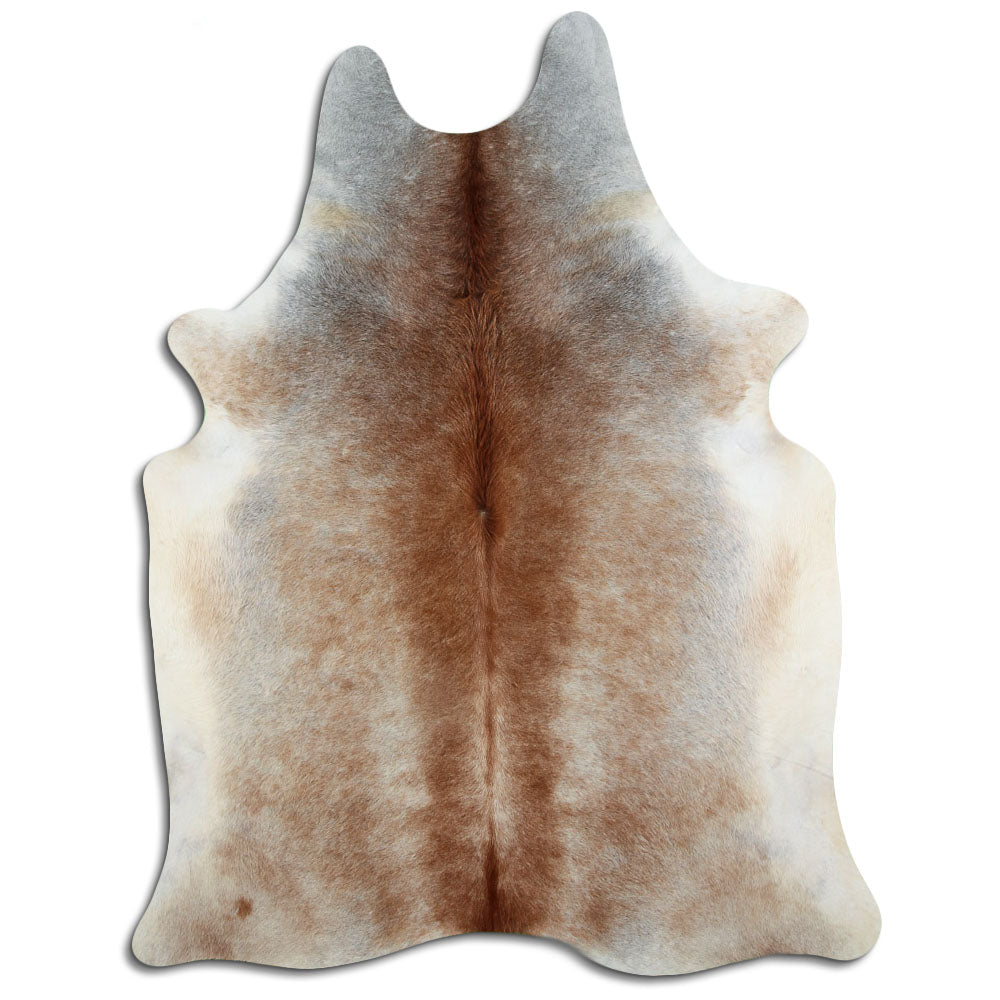 Tan Grey Cowhide Rug XXL