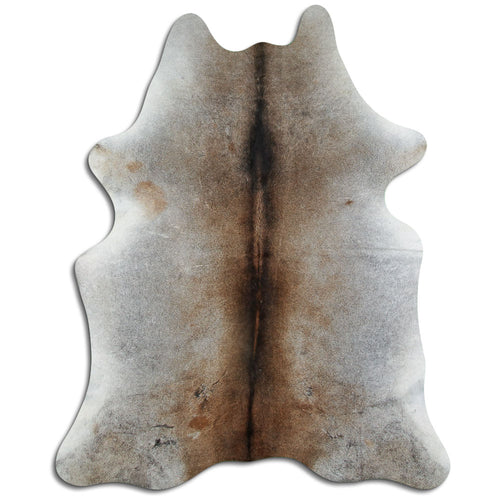 Tan Grey Cowhide Rug L