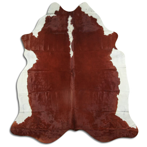 Brown & White Cowhide Rug XXL