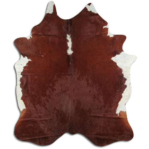 Brown & White Cowhide Rug XXL