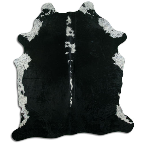 Brown & White Cowhide Rug XL