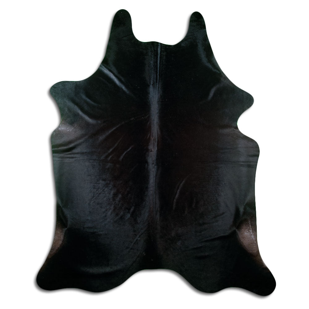 Black Cowhide Rug XXL