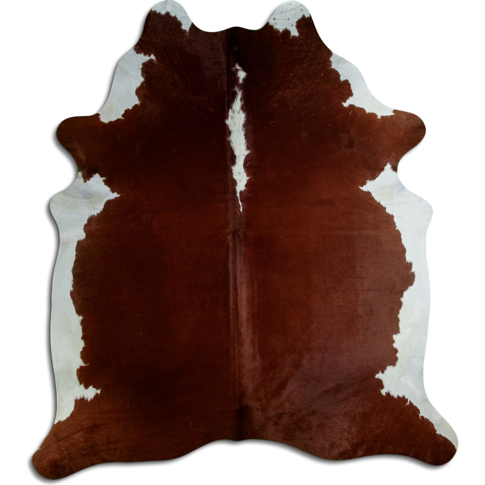 Brown & White Cowhide Rug XXL