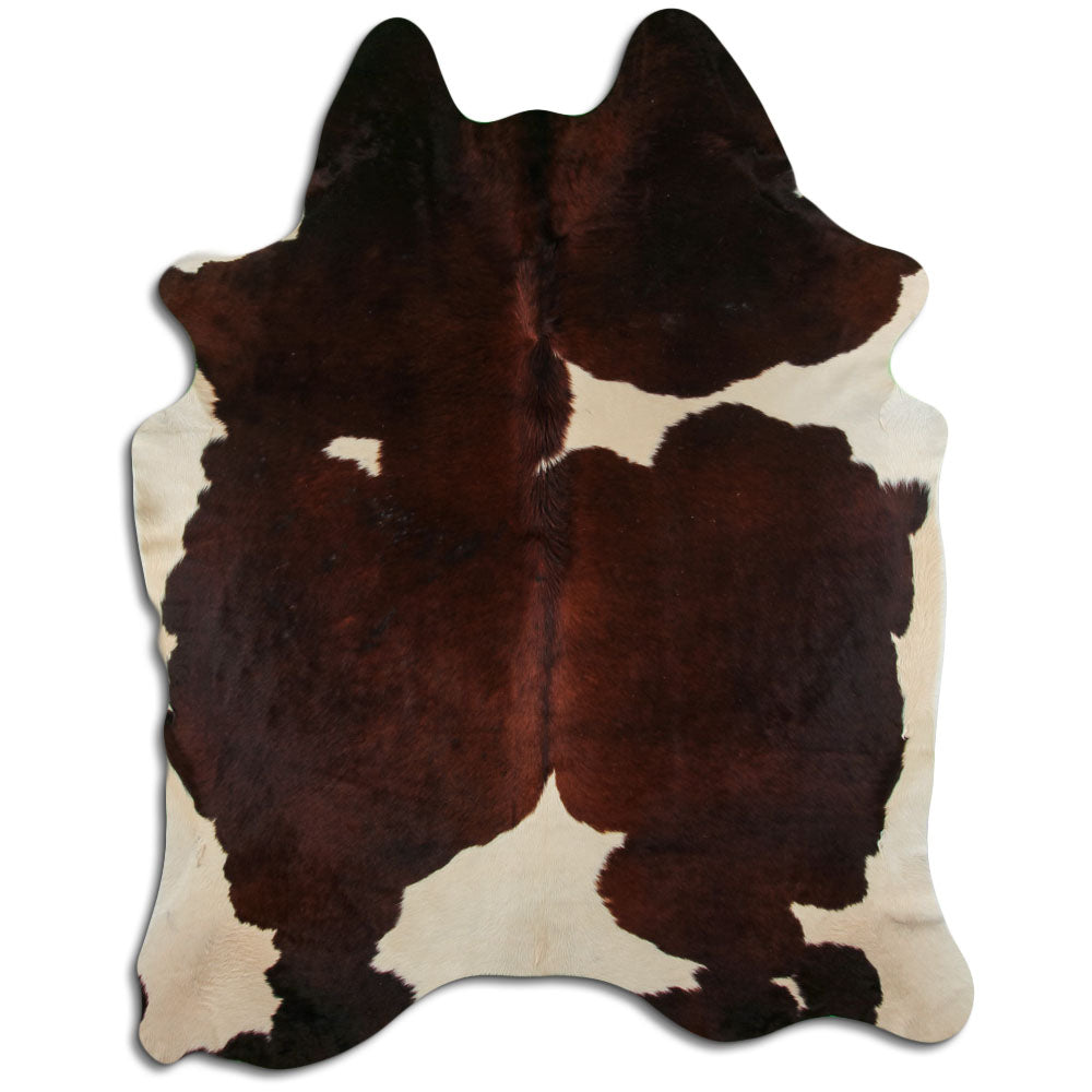Brown & White Cowhide Rug XXXL