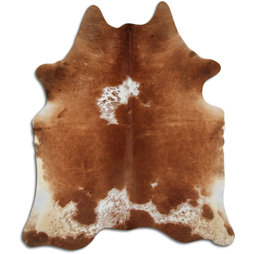 Brown & White Cowhide Rug XXL